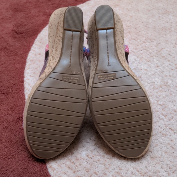 NWOT Colourful Platform Wedge Sandals - Picture 4 of 5